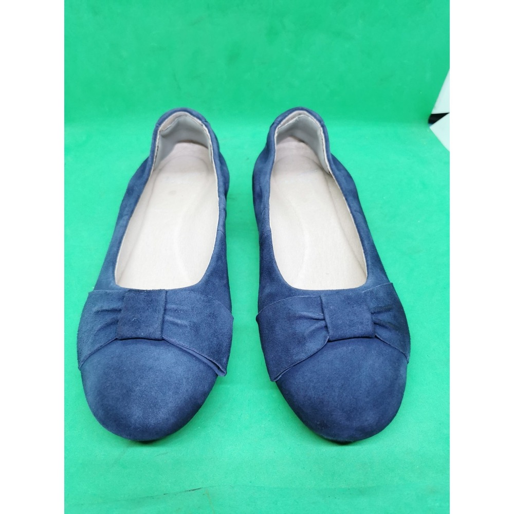Dansko Lina Ballet Flats Loafers Shoes Womens Size 6.5 US 37 EU Navy Blue Suede - Picture 10 of 16